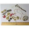 Image 1 : Misc Jewelry: Chains, Pearls, Earrings, Rings, Coins, Trinket Box, etc