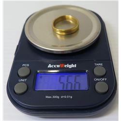 24K Gold Ring 5.66 Grams, Size 6.5