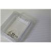 Image 8 : Textured Silver Black-Enameled Hawaiian Ring "Puna" 5.42 Grams & Cross Pendant, Earrings