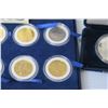 Image 3 : Statehood Quarter Dollars 24K Gold Plated 1999-2000 COA in Box & Misc Coins
