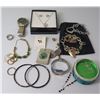 Image 1 : Misc Jewelry: Charm Bracelet, Bangles, Watch, Rings, Boxed Necklace/Earrings Set, etc