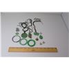 Image 2 : Qty 3 Jade or Jadeite Pendant Necklaces, 3 Bangles, Stone Charms, Earrings