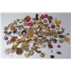 Image 1 : Misc Brooches & Earrings: Flowers, Rhinestones, Beaded, etc