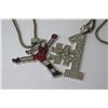 Image 2 : Qty 3 Rope Chains w/ 2 Large Rhinestone Pendants - Michael Jordan & #1