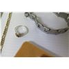 Image 8 : Misc Jewelry: Semi-Precious Stone Bracelets, Link Bracelets, Rings, Earrings, Cuff Links, Cross Pend