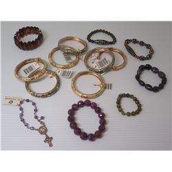 Misc Enameled Bracelets, Semi-Precious Stone Bracelets, etc.