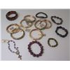 Image 1 : Misc Enameled Bracelets, Semi-Precious Stone Bracelets, etc.