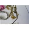 Image 8 : Misc Jewelry: Beaded & Chain Necklaces, Ring (stamped 925), Watches,  etc