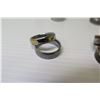 Image 2 : Qty 14 Band Rings: Sizes 5.5-13 w/ Etched Details, Enamel, etc