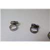 Image 8 : Qty 14 Band Rings: Sizes 5.5-13 w/ Etched Details, Enamel, etc