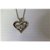 Image 2 : Rope Neck Chain w/ 'MOM' Heart Pendant w/ Stones, Stamped 925