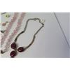 Image 8 : Semi-Precious Stone Necklaces, Bottle of Amethyst Stones, 'Name' Necklaces, Bracelets, Brooches, etc