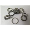 Image 2 : Qty 9 Men's Silver-Tone Rings, 7.5-11.5 - Oxford Ivy, Tungsten, etc