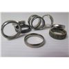 Image 3 : Qty 9 Men's Silver-Tone Rings, 7.5-11.5 - Oxford Ivy, Tungsten, etc