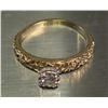 Image 1 : 14K Gold Ring with Single Diamond, Approx. 2.72 Grams