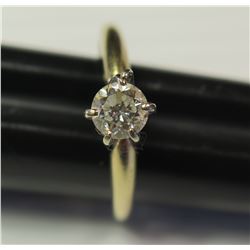14K Gold Ring with Single Diamond, Approx. 2.39 Grams