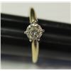 Image 1 : 14K Gold Ring with Single Diamond, Approx. 2.39 Grams