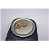 Image 3 : Pair of 18K Gold Floral Earrings, Approx. 2.87 Grams