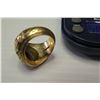 Image 8 : 10K Gold Men's Class Ring w/Etched Ram Design