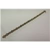 Image 2 : 10K Gold Link Bracelet w/Small Diamonds, Floral & Bow Design
