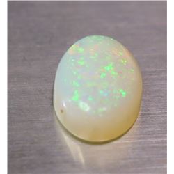 Single Loose Oval Stone, Irridescent White