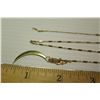 Image 4 : 18K Link Neck Chain (broken) and 18K Crescent Pendant, Approx. 5.54 Grams Combined