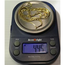 14K Braided Serpentine Neck Chain, Approx. 4.45 Grams