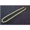 Image 1 : Ming's Jade Necklace with 14K Gold Clasp (stones are darker than photo)