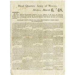 MEXICAN-AMERICAN WAR, Head Quarters Army of Mexi Mexican-American War, Head Quarters Army of Mexico,