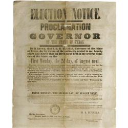 Runnels, Hardin Richard. Election Notice. Procla Hardin Richard Runnels. Election Notice. Proclamati