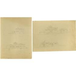 Reaugh, Frank. Two sketches for EL Sibil - S.E. Frank Reaugh. Two sketches for EL Sibil