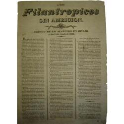 1823 Texas Broadside- Calling for a Republic 1823 Texas Broadside- The First Document Calling for a 