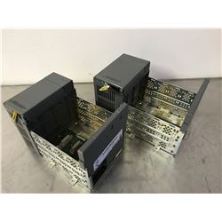 (2) Allen Bradley 1746-A4 4-Slot Rack, 1746-P1