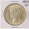 Image 1 : 1934-D $1 Peace Silver Dollar Coin