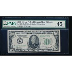 1934A $500 Chicago Federal Reserve Note PMG 45NET