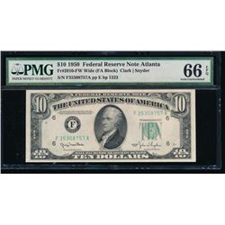 1950 $10 Atlanta Federal Reserve Note PMG 66EPQ