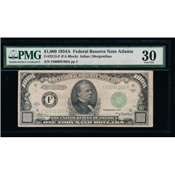 1934A $1000 Atlanta Federal Reserve Note PMG 30
