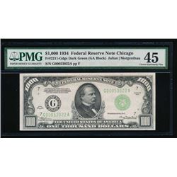 1934 $1000 Chicago Federal Reserve Note PMG 45