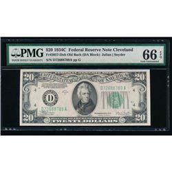 1934C $20 Cleveland Federal Reserve Note PMG 66EPQ