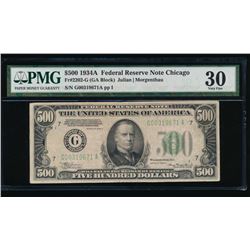 1934A $500 Chicago Federal Reserve Note PMG 30