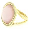 Image 2 : Ippolita Lollipop 18kt Yellow Gold Pink Mother of Pearl and Round Diamond Halo R