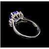 Image 3 : 1.88 ctw Tanzanite and Diamond Ring - 14KT White Gold