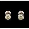 Image 1 : 14KT White Gold 0.98 ctw Diamond Solitaire Earrings