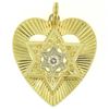 Image 1 : 14K Two Tone Gold Heart Star of David .22 ctw Old Mine Cut Diamond Pendant