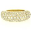 18k Yellow Gold 4.46 ctw F VS Pave Set Round Brilliant Cut Diamond Dome Band Rin