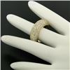 Image 3 : 18k Yellow Gold 4.46 ctw F VS Pave Set Round Brilliant Cut Diamond Dome Band Rin