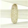 Image 4 : 18k Yellow Gold 4.46 ctw F VS Pave Set Round Brilliant Cut Diamond Dome Band Rin
