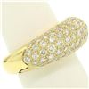 Image 7 : 18k Yellow Gold 4.46 ctw F VS Pave Set Round Brilliant Cut Diamond Dome Band Rin