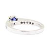Image 3 : 0.95 ctw Sapphire and Diamond Ring - 18KT White and Yellow Gold