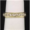 Image 2 : 18k Yellow Gold 0.33 ctw 11 Channel Round Brilliant Cut Diamond Band Ring